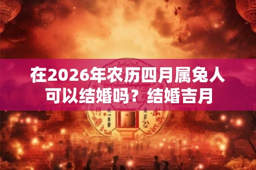 在2026年农历四月属兔人可以结婚吗?结婚吉月 在2026年农历四月属兔人可以结婚吗?结婚吉月