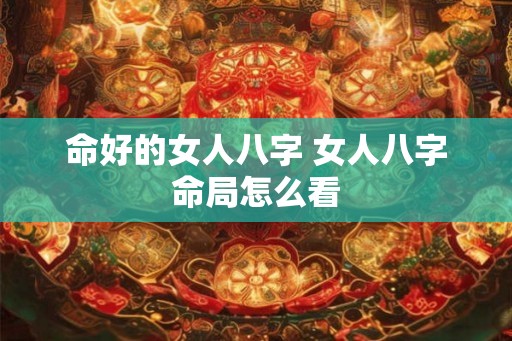 命好的女人八字 女人八字命局怎么看