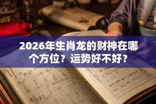 2026年生肖龙的财神在哪个方位？运势好不好？