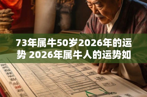 73年属牛50岁2026年的运势 2026年属牛人的运势如何