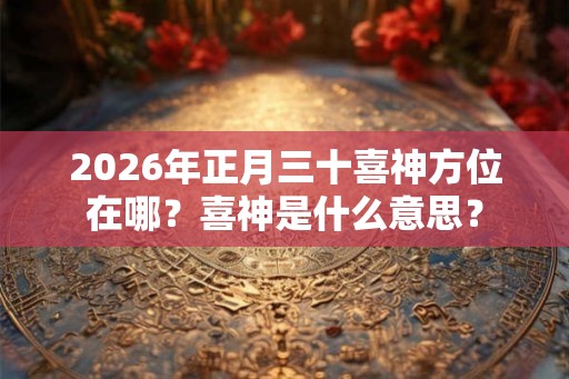 2026年正月三十喜神方位在哪？喜神是什么意思？