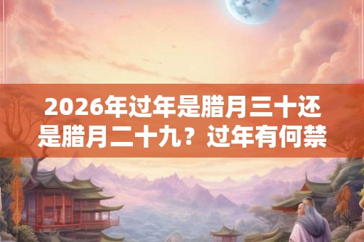 2026年过年是腊月三十还是腊月二十九?过年有何禁忌? 2026年过年是腊月三十还是腊月二十九?过年有何禁忌?