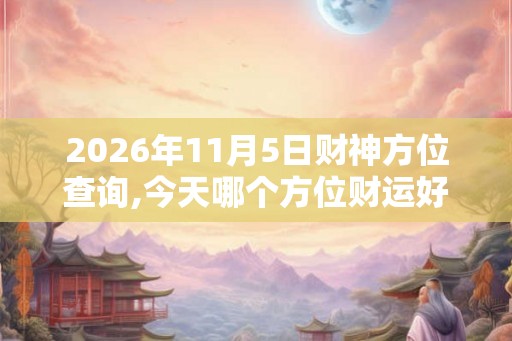 2026年11月5日财神方位查询,今天哪个方位财运好