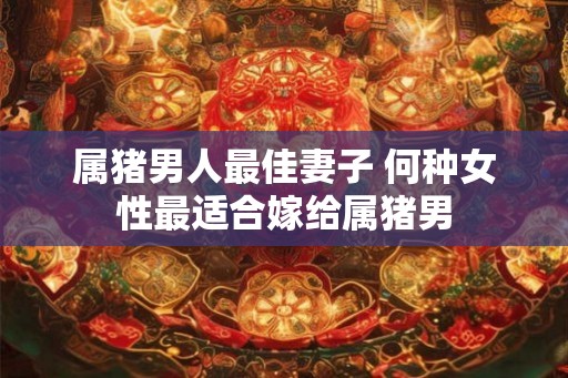 属猪男人最佳妻子 何种女性最适合嫁给属猪男