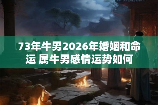 73年牛男2026年婚姻和命运 属牛男感情运势如何