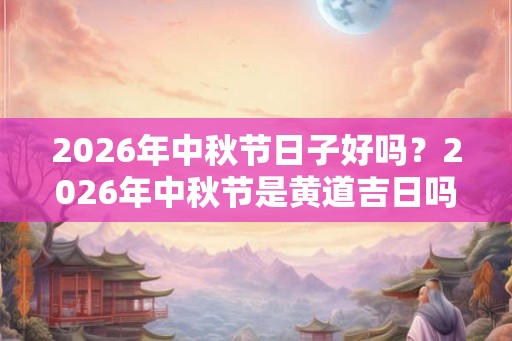 2026年中秋节日子好吗？2026年中秋节是黄道吉日吗？