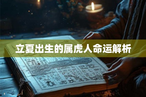 立夏出生的属虎人命运解析