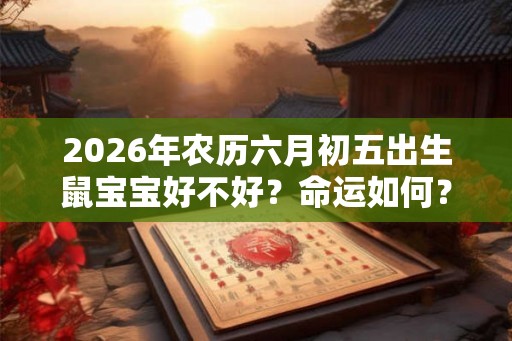 2026年农历六月初五出生鼠宝宝好不好？命运如何？