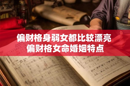 偏财格身弱女都比较漂亮 偏财格女命婚姻特点
