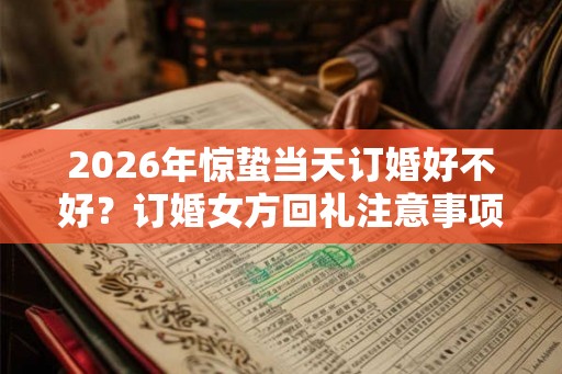 2026年惊蛰当天订婚好不好？订婚女方回礼注意事项