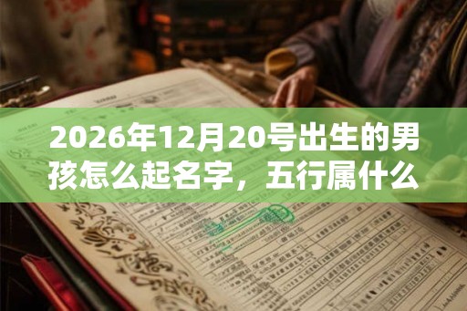 2026年12月20号出生的男孩怎么起名字，五行属什么