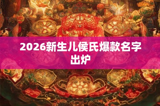 2026新生儿侯氏爆款名字出炉