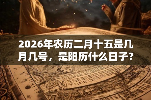 2026年农历二月十五是几月几号，是阳历什么日子？