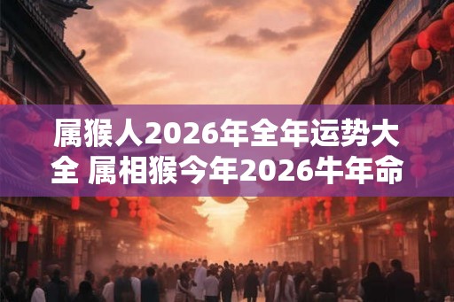 属猴人2026年全年运势大全 属相猴今年2026牛年命运怎么样
