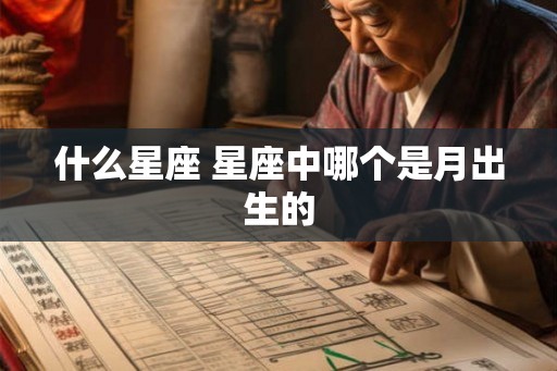 什么星座 星座中哪个是月出生的