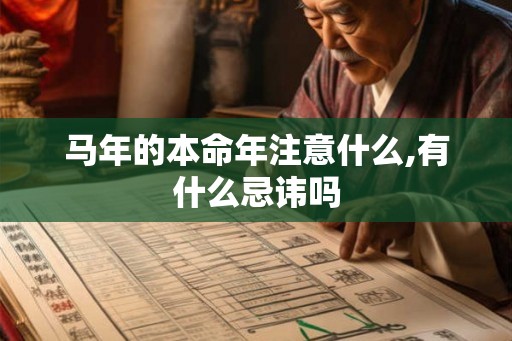 马年的本命年注意什么,有什么忌讳吗
