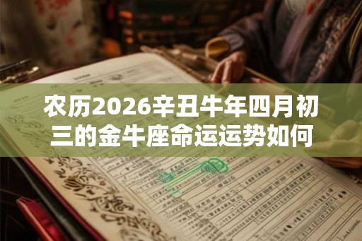 农历2026辛丑牛年四月初三的金牛座命运运势如何