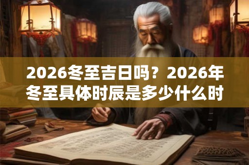 2026冬至吉日吗?2026年冬至具体时辰是多少什么时间? 2026冬至吉日吗?2026年冬至具体时辰是多少什么时间?