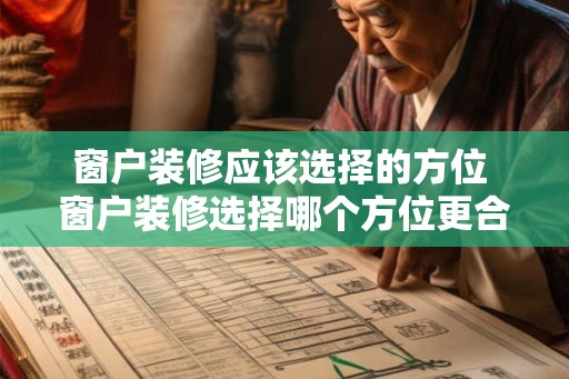 窗户装修应该选择的方位 窗户装修选择哪个方位更合适 窗户装修应该选择的方位 窗户装修选择哪个方位更合适