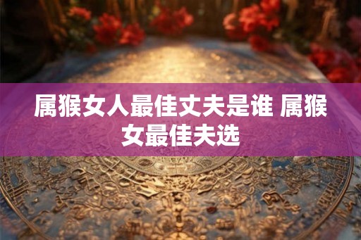属猴女人最佳丈夫是谁 属猴女最佳夫选
