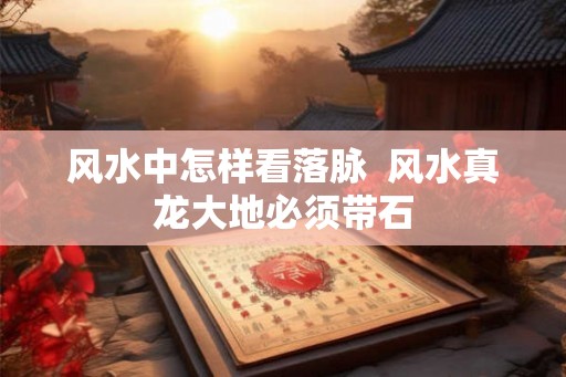 风水中怎样看落脉  风水真龙大地必须带石