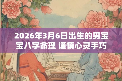2026年3月6日出生的男宝宝八字命理 谨慎心灵手巧 2026年3月6日出生的男宝宝八字命理 谨慎心灵手巧