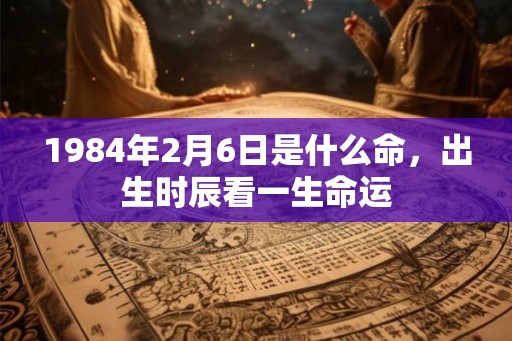 1984年2月6日是什么命，出生时辰看一生命运
