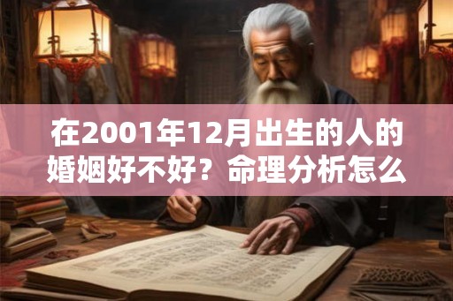 在2001年12月出生的人的婚姻好不好？命理分析怎么样？