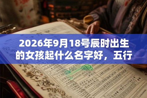 2026年9月18号辰时出生的女孩起什么名字好，五行属什么