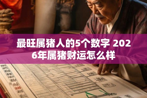 最旺属猪人的5个数字 2026年属猪财运怎么样