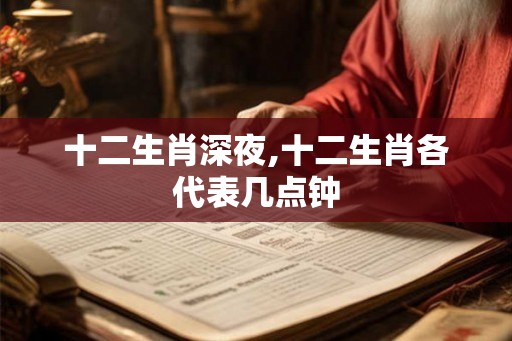 十二生肖深夜,十二生肖各代表几点钟