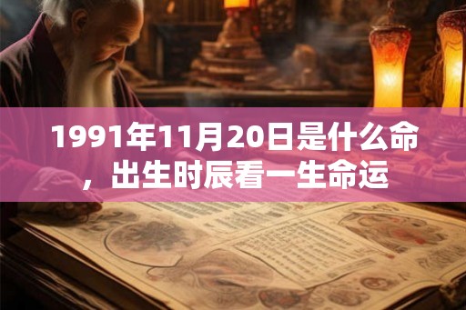 1991年11月20日是什么命，出生时辰看一生命运