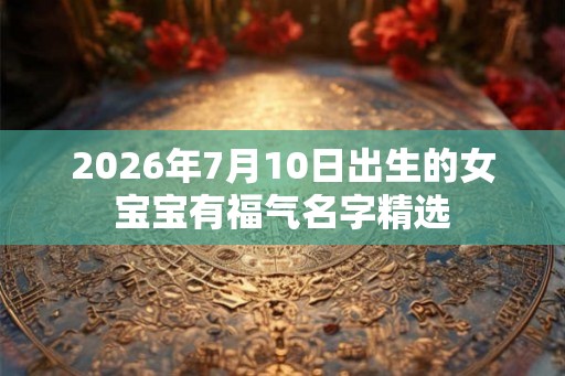 2026年7月10日出生的女宝宝有福气名字精选