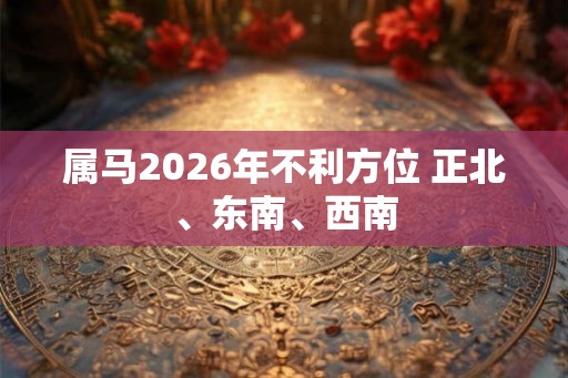属马2026年不利方位 正北、东南、西南