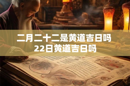 二月二十二是黄道吉日吗 22日黄道吉日吗