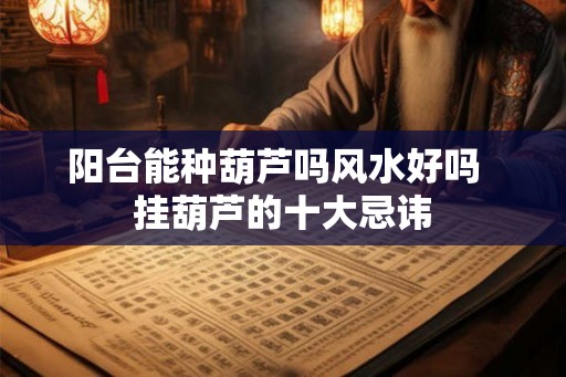 阳台能种葫芦吗风水好吗  挂葫芦的十大忌讳