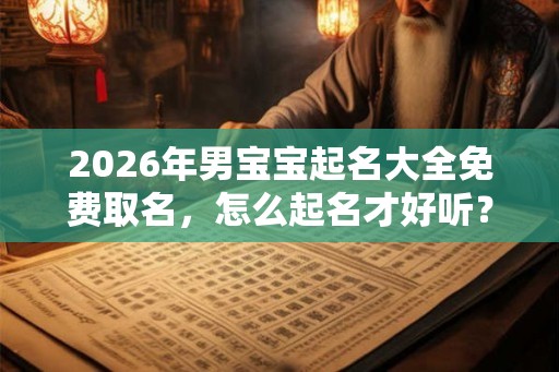 2026年男宝宝起名大全免费取名,怎么起名才好听? 2026年男宝宝起名大全免费取名,怎么起名才好听?