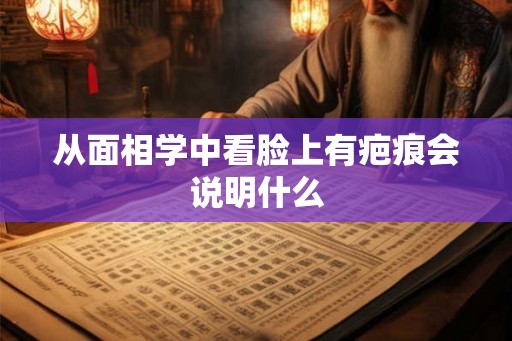 从面相学中看脸上有疤痕会说明什么