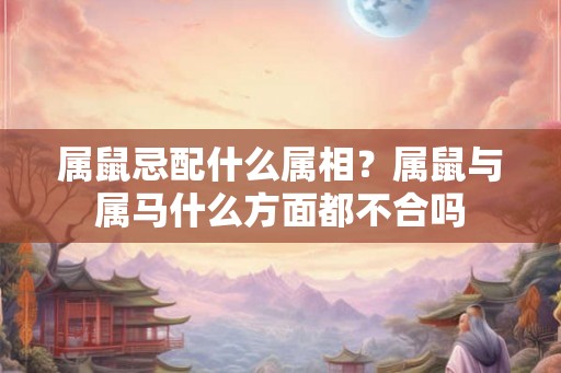 属鼠忌配什么属相？属鼠与属马什么方面都不合吗