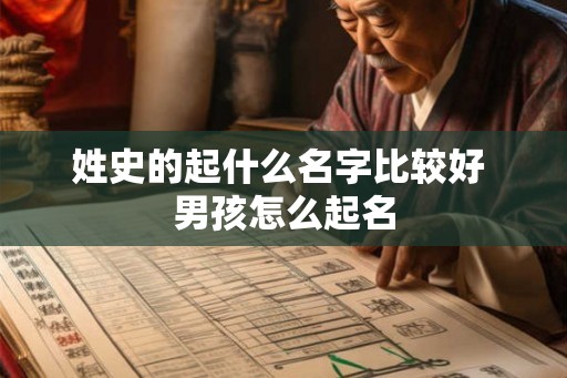 姓史的起什么名字比较好 男孩怎么起名