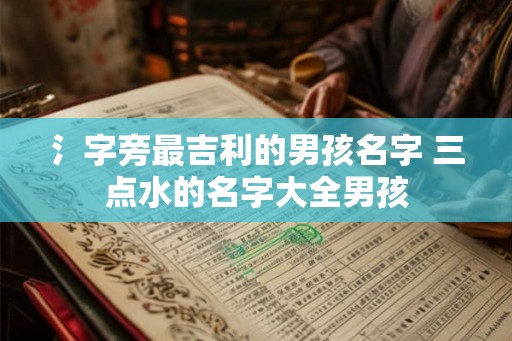 氵字旁最吉利的男孩名字 三点水的名字大全男孩