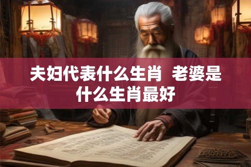 夫妇代表什么生肖  老婆是什么生肖最好