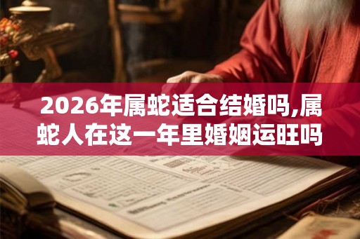 2026年属蛇适合结婚吗,属蛇人在这一年里婚姻运旺吗