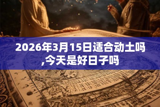 2026年3月15日适合动土吗,今天是好日子吗