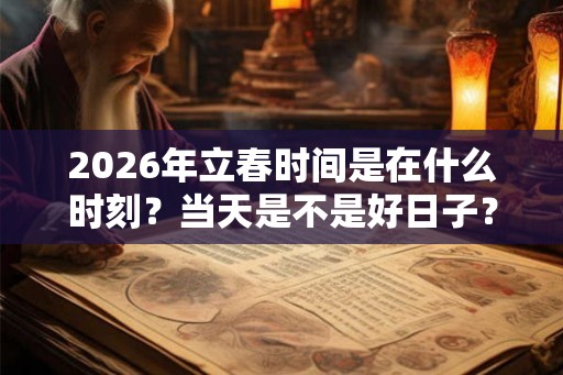 2026年立春时间是在什么时刻？当天是不是好日子？