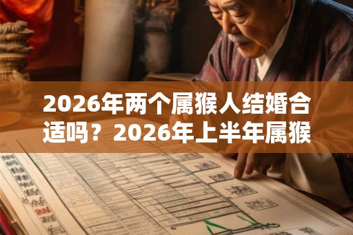 2026年两个属猴人结婚合适吗？2026年上半年属猴人结婚吉日