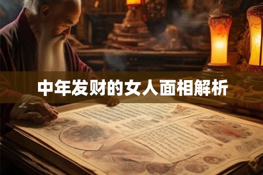 中年发财的女人面相解析