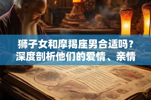 狮子女和摩羯座男合适吗？深度剖析他们的爱情、亲情和友情关系