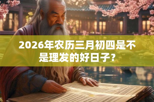 2026年农历三月初四是不是理发的好日子？