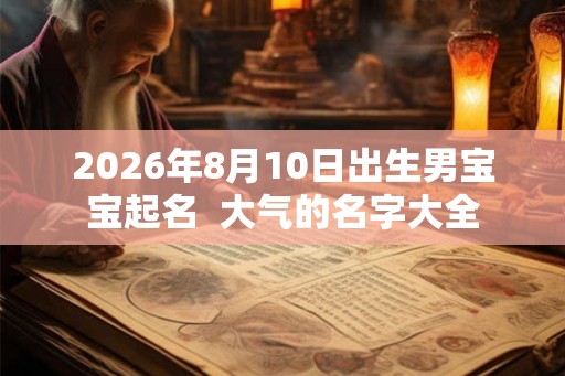 2026年8月10日出生男宝宝起名  大气的名字大全